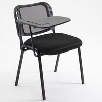 Chaise de bureau ergonomique simple, tissu en maille respirant, dossier arqué, chaise de conférence empilable