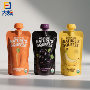 Bustina stampata su misura un sacchetto <span class=keywords><strong>per</strong></span> bevande liquide riutilizzabile Bec imballaggio cibo succo beccuccio ricarica liquido Mylar sacchetti di stoccaggio - Product Image 4