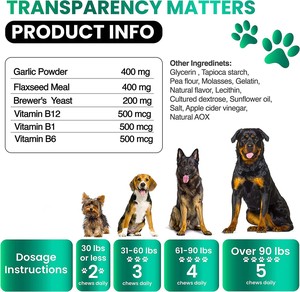 OEM prevenzione pulci <span class=keywords><strong>e</strong></span> zecche naturale Pet integratore mastica <span class=keywords><strong>cani</strong></span> lievito di birra vitamine B12 B6 sollievo della pelle allergia salute immunitaria - Product Image 5