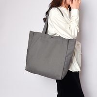 Sac fourre-tout en toile réutilisable de couleur unie, personnalisable avec logo, grande capacité, durable, pour le shopping, les voyages et l'usage quotidien