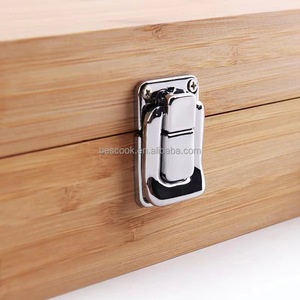 Ensemble de gril de barbecue personnalisé de 10 pièces en acier inoxydable Batterie de cuisine Ensemble d'outils de barbecue Ustensiles de cuisine et boîte en bois - Product Image 5