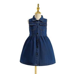 Hongbo Kid boutique Summer Baby Girl Condole belt Denim Dress ultimi bambini Summer Jean Dress - Product Image 1