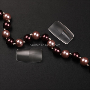 Ongles artificiels carrés souples en gel, ultra-fins, avec ligne de positionnement, 15 tailles, partie cuticule mate, pré-limés, pour salon - Product Image 5