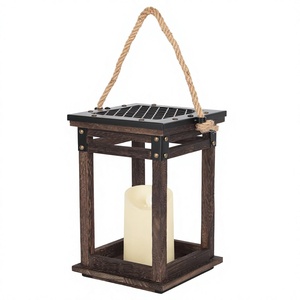 Portavelas de Madera Vintage Hecho a Mano, Colgante, Ecológico, Duradero, sin Llama, para Decoración del Hogar, Fiestas de Pascua y Navidad, Precio al por Mayor - Product Image 1