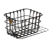 Panier de rangement industriel vintage en fil de fer, 2 tailles, avec étiquette numérotée en laiton pour salle de bain, articles de toilette et décoration intérieure