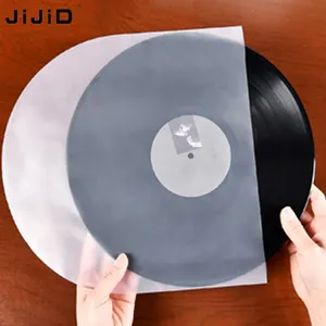 Jijid Vinyl ghi lại giấy bên trong tay áo với túi nhựa chèn chống tĩnh giấy ghi tay áo trong màu đen