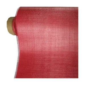factory wholesale supplier jacquard braided fiberglass cloth red glass fibre fabric carbon fiber fabric