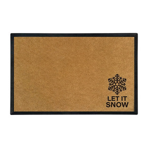 Coconut Fiber Doormat Rectangle Let It Snow Outdoor Home Mat Christmas Decorative Entryway Floor Mat Dust Removal - Product Image 5