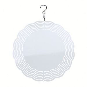Spinner de Viento Redondo de Aluminio Blanco de Doble Cara de 8 Pulgadas para Decoración de Jardín, Envío desde Almacén en EE. UU. - Product Image 1