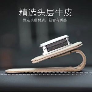 <b>Car</b> Sun Visor Sunglasses <b>Clip</b> Universal Leather Eyeglasses Holder Multi Functional Document <b>Clip</b> For Auto Interior Accessories - Product Image 4