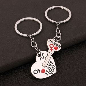 Vintage Alloy Metal Heart Shaped Couple <b>Keychain</b> Valentine's Day Gifts Keyrings Lover Bag Pendants <b>Keychain</b> Wedding Gifts - Product Image 3