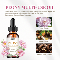 Huile multi-usages à la pivoine, huile essentielle parfumée pour peaux sèches, cuir chevelu, ongles, visage, corps et cheveux, marque privée