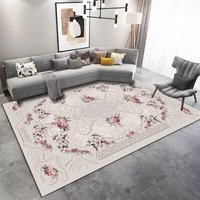 Tapis Turc Géométrique Doux et Tufté Rose Or 0099, Modèle Vintage Palais Royal, Tissé Plat, pour Salon
