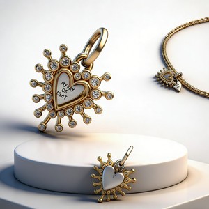 Venta al por Mayor <span class=keywords><strong>de</strong></span> Joyería <span class=keywords><strong>de</strong></span> Alta Calidad, <span class=keywords><strong>Plata</strong></span> 925, Bañada en Oro Rosa, Compatible con <span class=keywords><strong>Pandora</strong></span>, Colgante <span class=keywords><strong>de</strong></span> Corazón con Circonita, Decoraciones Originales <span class=keywords><strong>de</strong></span> Navidad - Product Image 4