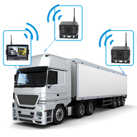 Écran de moniteur de voiture de 7 pouces 1080P Kits sans fil IR Vision nocturne sauvegarde inverse affichage du système de caméra sans fil numérique pour camion