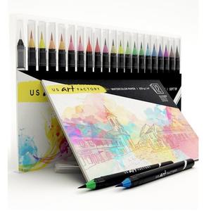 Ensemble de 20+1 stylos pinceaux aquarelles mélangables avec bloc de dessin - Product Image 1