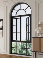 Gran oferta, ventanas abatibles modernas de doble acristalamiento para balcón, aleación de aluminio aislante térmico, estilo abierto rodante con cortina de persiana
