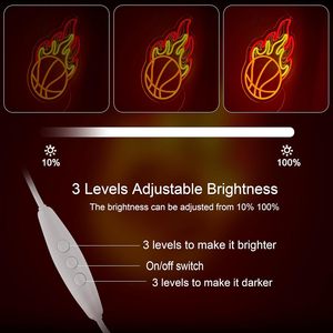 Basketball Letreros Neon LED indoor hanging ambient light shop <b>sign</b> wall decoration light entrance indicator light luminous <b>sign</b> - Product Image 4