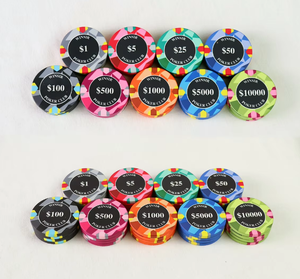 Nhà máy thiết kế miễn phí tùy chỉnh 10G Chip gốm da Poker 39mm chất lượng sòng bạc cao bất kỳ thiết kế nào có thể tùy chỉnh cho Trò chơi cờ Bạc bán số lượng lớn - Product Image 5