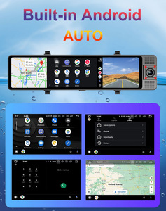 12นิ้วแบบพกพาสองเลนส์720P 4G 8Core DVR CarPlay Screen สำหรับ Android 13 5G WiFi GPS กล้องสำรองแอนดรอยด์ฟังก์ชั่นอัตโนมัติ - Product Image 2