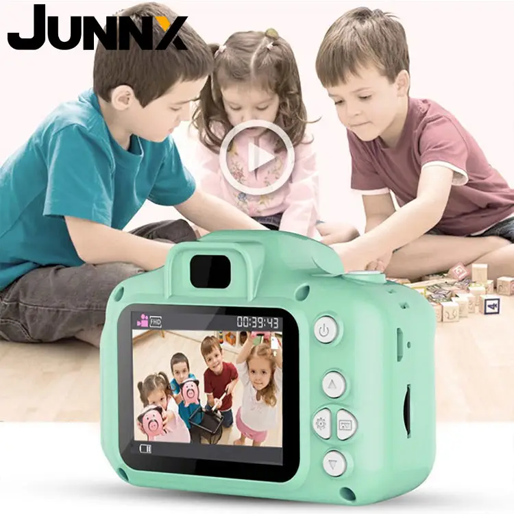 JUNNX Hot Sale Digital Children Camara Kinderkamera Kids MINI Birthday Gift Cute Cartoon Kids Photo Camera