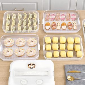 Factory Wholesale Layer PP Injection Plastic Kitchen Storage Box Stackable Dumpling and Frozen Food Storage <b>Bin</b> - Product Image 3