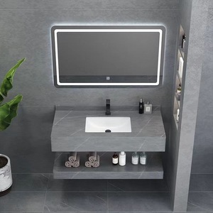 Meuble-lavabo moderne Wayon pour petite salle de bain avec miroir LED intelligent - Product Image 4