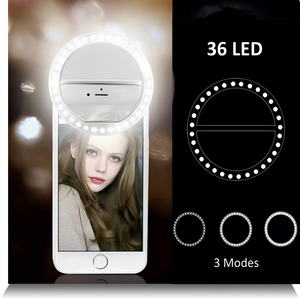 36 LED <span class=keywords><strong>Selfie</strong></span> <span class=keywords><strong>Ring</strong></span> <span class=keywords><strong>Light</strong></span> pour Smartphone Boîte en plastique durable à 3 niveaux de luminosité - Product Image 6