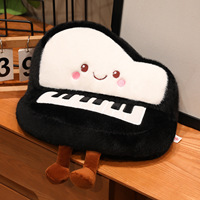 Peluche Grand Piano avec visage brodé mignon, clavier doux, poupée en peluche, OEM ODM, vente en gros personnalisée en vrac