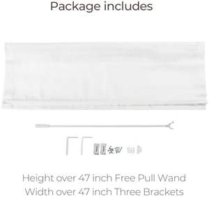 Stores romains en <span class=keywords><strong>lin</strong></span> <span class=keywords><strong>blanc</strong></span> neige sur mesure stores romains sans fil pour fenêtres coulissantes portes françaises chambre salon salle de bain - Product Image 6