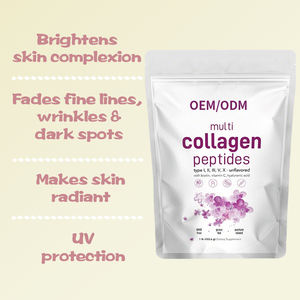 Colágeno en Polvo con Péptidos, Ácido Hialurónico y Vitamina C, Suplemento de Belleza para la Piel, Antienvejecimiento, Fórmula de Disolución Instantánea, Salud - Product Image 2