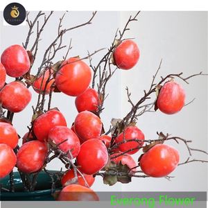 EV 691, venta al por mayor, espuma de frutas artificiales, <span class=keywords><strong>caqui</strong></span>, fruta, <span class=keywords><strong>caqui</strong></span>, fruta, bonsái para decoración del hogar - Product Image 5