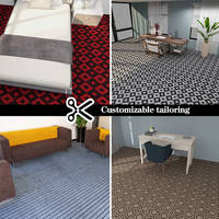 4M & 3M Breiter Ausstellungs- und Hotel-Teppich, Roter Hochzeitsteppich, Filz-Jacquard-Schlingenflor-Teppich für Veranstaltungen & Picknicks