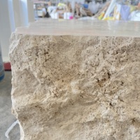 Table basse en travertin naturel SW STONE, style Wabi-Sabi, design moderne et luxueux, haute qualité, OEM/ODM personnalisable, pour appartement.