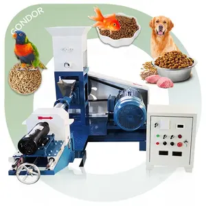 Evcil hayvan yemi aperatif paslanmaz çelik işleme yapmak köpek gıda ekstrüderi Mix taşınabilir balık yemi pelet makinesi