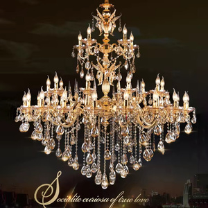 Lampadari europei illuminazione soggiorno Hotel Lobby oro lusso candela Led lampadine K9 <span class=keywords><strong>lampadario</strong></span> di cristallo - Product Image 1