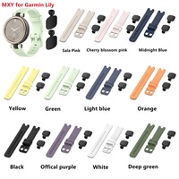 Nouveau lancement : Bracelet de montre en caoutchouc respirant avec outils de remplacement pour montre connectée Garmin Lily pour femme