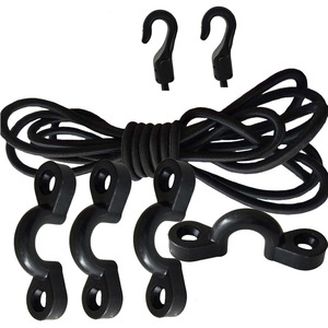 Cordon élastique en nylon de 5 mm avec crochets en C pour le rangement des kayaks et l'utilisation en extérieur - Product Image 5