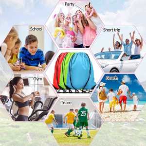 Custom Fishing Trip Yoga Waterproof Nylon Drawstring <b>Backpack</b> Men Women Color Sublimation Bags Polyester - Product Image 5