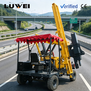Machine de pose de garde-corps routiers à moteur haute puissance LUWEI, type roue, pour la construction de barrières de sécurité routière - Product Image 3