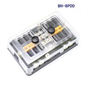 Bloque de Fusibles BH-8P/BH-12P/BH-16PDD de 8/12/16 Vías - 2 Entradas 4/6/8 Salidas con LED y Cobre Niquelado - Product Image 5