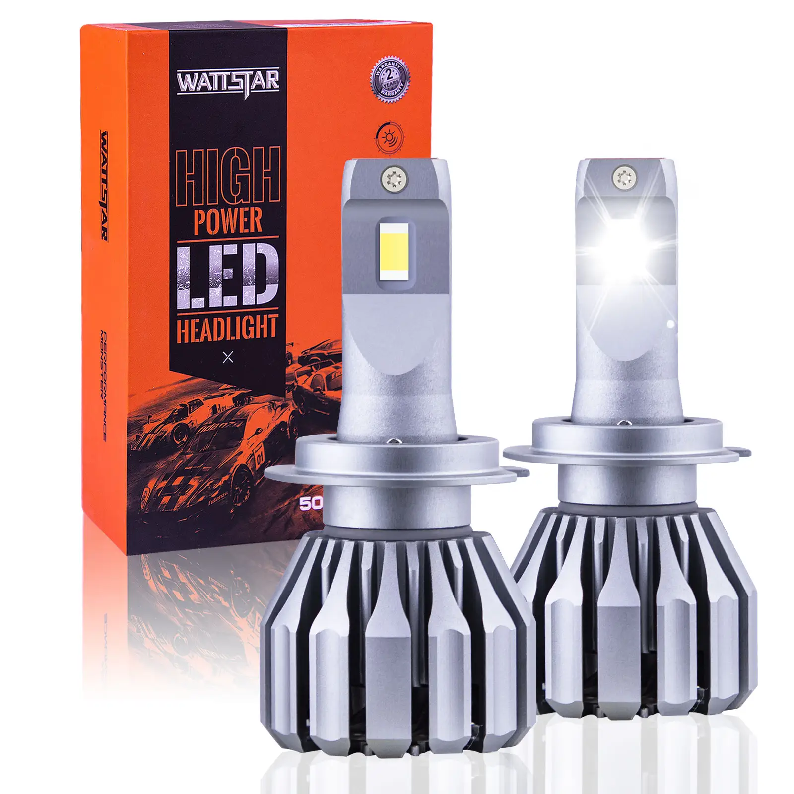 WattstarS19 LED電球h1h4 h7 h11 h16 880 9005 9006 9012 12ボルト38W8000lm高速高輝度車LED自動ヘッドライト