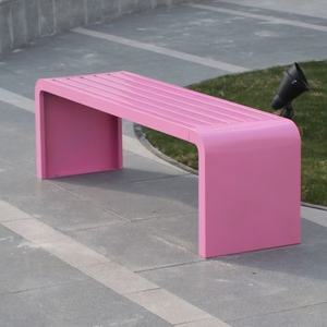Banc de jardin en métal résistant aux intempéries - Sièges d'extérieur multicolores pour parc et patio - Product Image 3