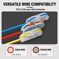 Connecteur de raccordement de fils en ligne empilable 1 entrée 1 sortie à levier 250V 32A pour câblage d'armoire électrique
