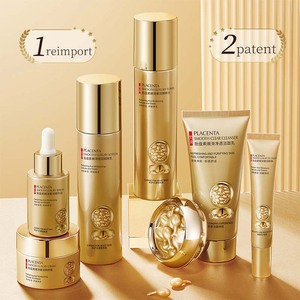 VENZEN Extrait de Placenta Doré & Collagène Raffermissant Hydratant Éclaircissant Coffret Soin Visage 7 Pièces Vitamine C pour Peaux Foncées - Product Image 2