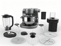 Robot culinaire multifonction 1000W 4L en acier inoxydable SUS304 avec bol mélangeur et 7 vitesses pour pâtisserie