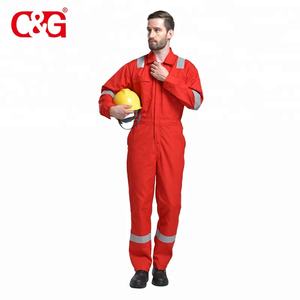 مثبطات اللهب الأحمر مقاوم للحريق المآزر ملابس العمل للرجال - Product Image 1