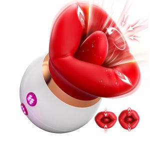 Kırmızı dudaklar vibratör kadınlar için seks oyuncak dil yalama nipeller Anal Clit enayi G nokta Vibrator tor - Product Image 1