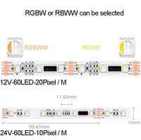 UCS512C4 Dmx512 12mm SPI Programmable Addressable Rgbw SPI Pixel Dmx Led Strip Light Stage Lights KTV Bar