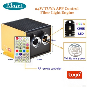 TUYA UYGULAMASI Kontrollü LED Fiber Optik Işık Kaynağı Çift Portlu Yanıp Sönen Fiber Optik Işık Motoru Yıldızlı Optik Fiber Tavan Lambaları - Product Image 2